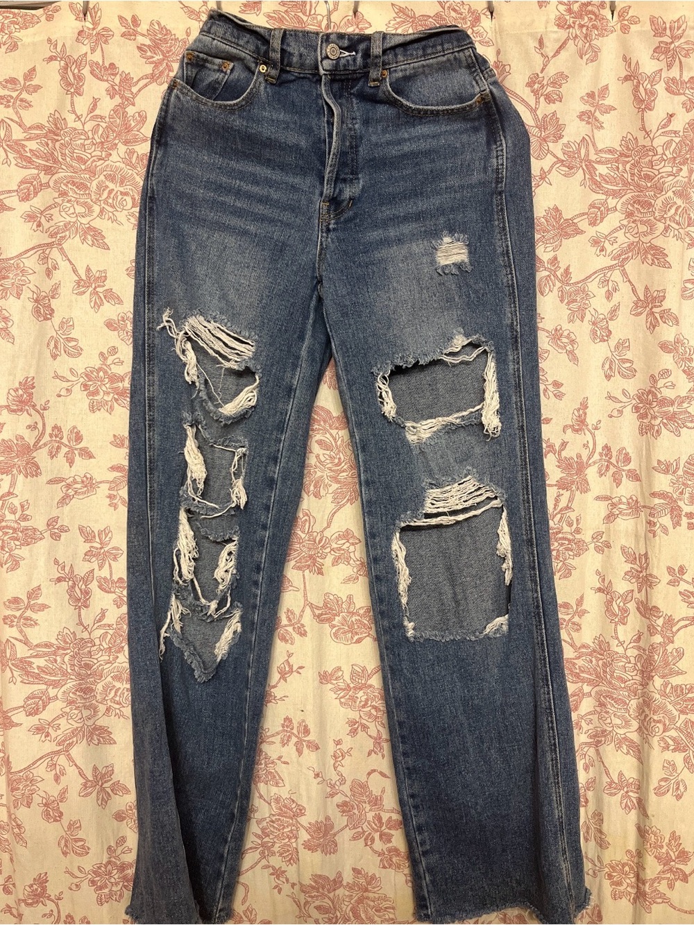 Pacsun Distressed High-Rise Women's Jeans - Blue